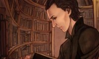 Loki reading in his chambers