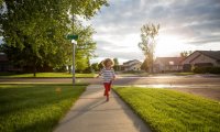 Suburb summer day