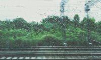 Relaxing Train Ride During A Storm