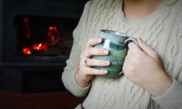 Crackling fire, rain against the window, and a purring cat as you drink your tea