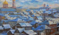 Winter in Russian Town