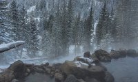 hot springs snow day