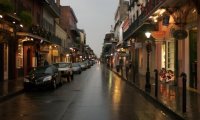 New Orleans Cafe on a Rainy Night