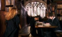 A quieter Hogwarts library