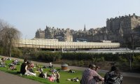 A spring day in a park in Edinburgh