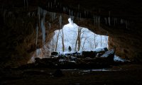 Waiting Out A Snowstorm From Inside A Cave