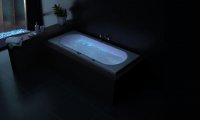 Relax under the smooth bubbling water of your bathtub