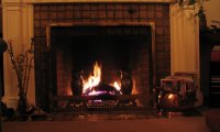 Fireplace in Thunderstorm