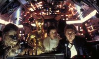 The calming atmosphere of hyperdrive travel in the millennium falcon cockpit