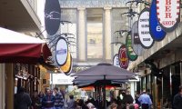 Busy outdoor cafe