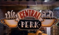 with friends at central perk