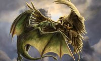 A battle between two powerful armies: dragons, gryphons, magical snowstorms and heavenly chants.