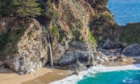 waterfall at the beach