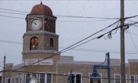 snowfall in Storybrooke at Christmastime