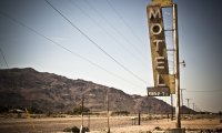 Sounds of a roadside restaurant in the desert