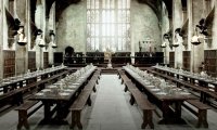 The Hogwarts Great Hall around mid-day after meal times