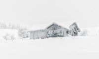 A Stormy Winter Night in a Cabin