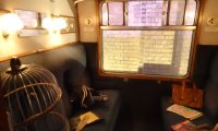 Reading on the Hogwarts Express during a storm