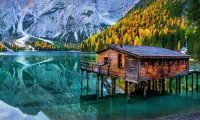 Magical Cabin by the Forest, Lake and Mountains