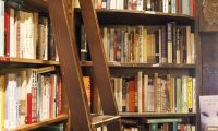 a small library on a sailing ship