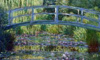 Garden with birds, stream and breeze