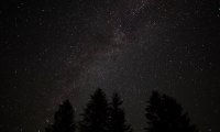 Sitting guard outside at camp at night