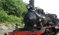 Steam Train in the Rain