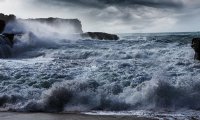 Storm on the beach