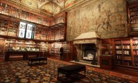 Great Library Fireplace and Bell Chime