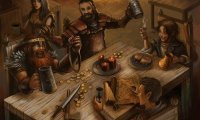 A tavern setting with multiple options.