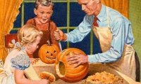 Norman Rockwell autumn theme