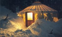 spending a winters night in a warm yurt