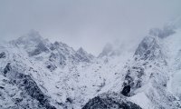 Mountain blizzards and wind