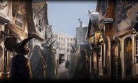 Walking thourgh diagon alley on a busy day