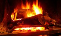 Reading by the fire late at night is very relaxing, especially when your cat wants to join you!