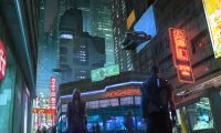 Cyberpunk City Street