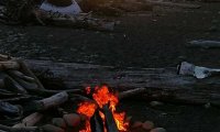 Campfire on the beach