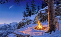 Winter Mountain Campsite