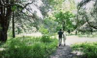 Anne and Gil Walk in the Park