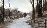 Snowy Horses