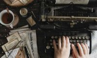 Listen to a writer type away on a typewriter