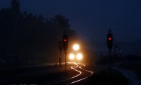 Passenger Train in a Storm