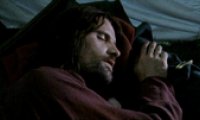 Aragorn kindly offered you shelter in his tent so you can finally get a good nights rest.