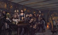 ambient of a medieval fantasy tavern