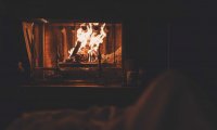 Reading by the Fireplace